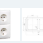 Double Sockets Flush Mounting IP20