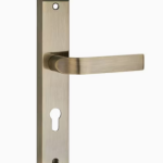 Door Hardware Zinc Alloy Aluminum Door Handle with Steel Zinc Alloy Plate (HP-S8530)