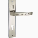 Door Hardware Zinc Alloy Aluminum Door Handle with Steel Zinc Alloy Plate (HP-S8530)